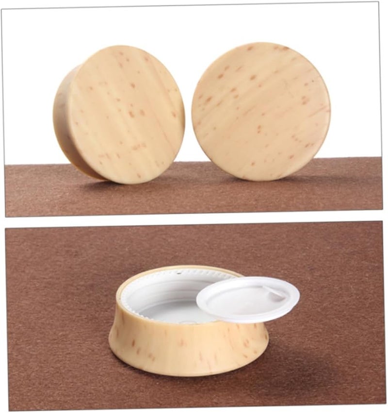 3 قطع من برطمانات مستحضرات التجميل الزجاجية المربعة المطفأة مع غطاء للكريمات والبودرة أثناء السفر - Image 2
